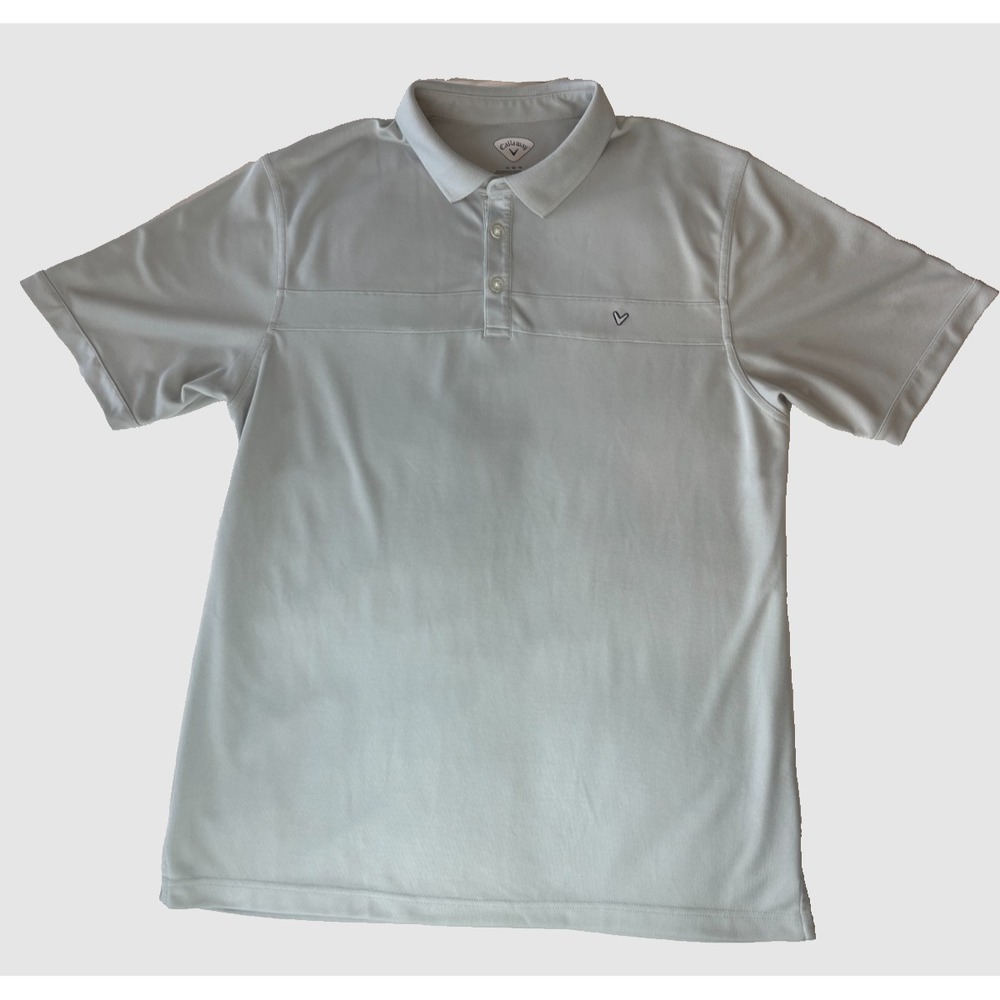 Callaway Golf Mens XL Sage Green Performance Polo Shirt Short Sleeve Moisture Wi